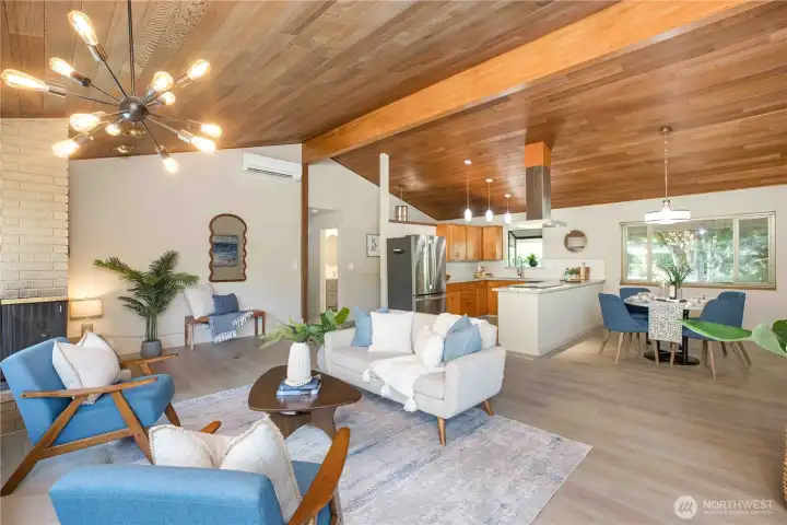 Open concept: living room, dining and kitchen. Open concept: living room, dining and kitchen.