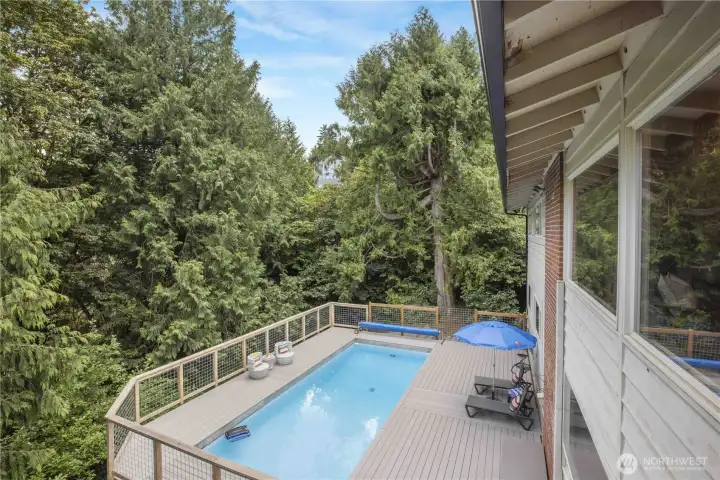 Overlooking the pool area. Overlooking the pool area.