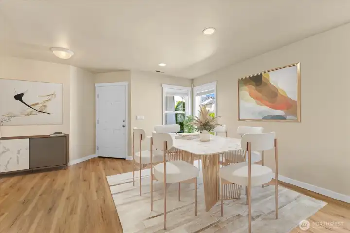 Main entry to Diningroom -digitally staged
