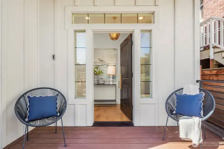 Front Porch Entry to welcoming foyer.
