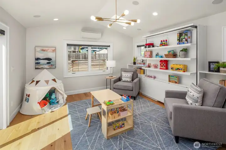 This space works great as a guest suite, play room, 2nd primary bedroom with ensuite bath or...