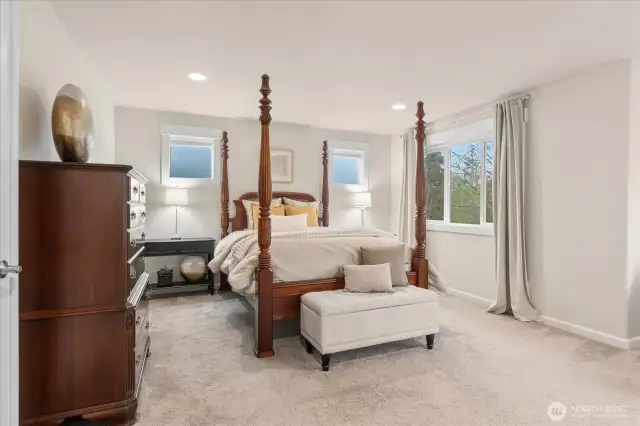 Welcome to the Spacious and Bright Primary Bedroom over looking the Nature Reserve. A true private retreat!