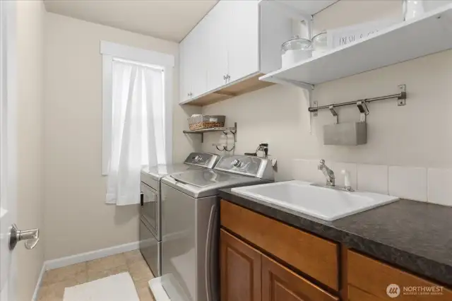 Laundry Space conveniently located on the upper level.