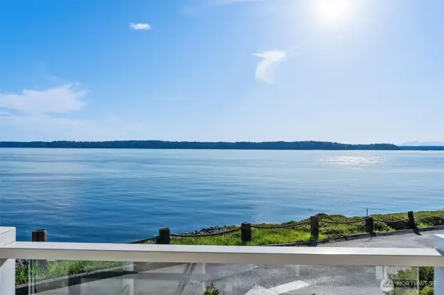View from the lanai looking toward the Vashon Ferry Terminal.