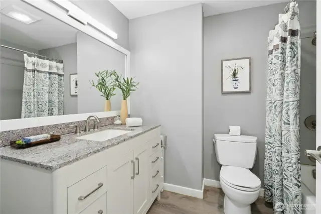 Main level full bath.