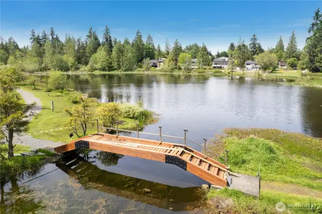 Community features 2 private lakes.