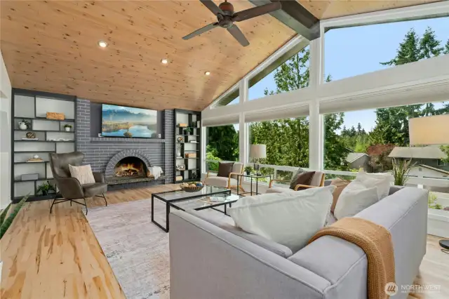 Floor to ceiling windows.