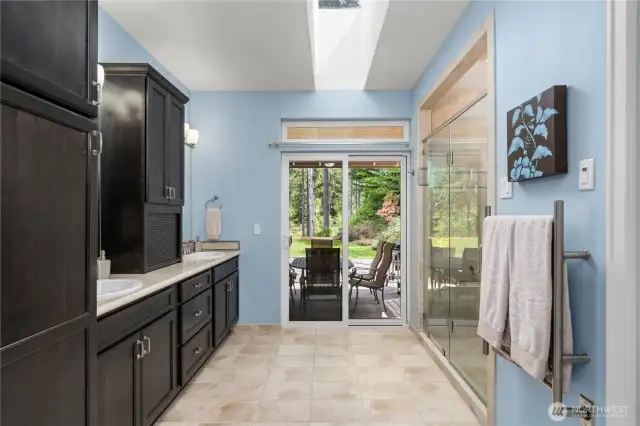 Step directly from your  primary bath to this private outdoor retreat
