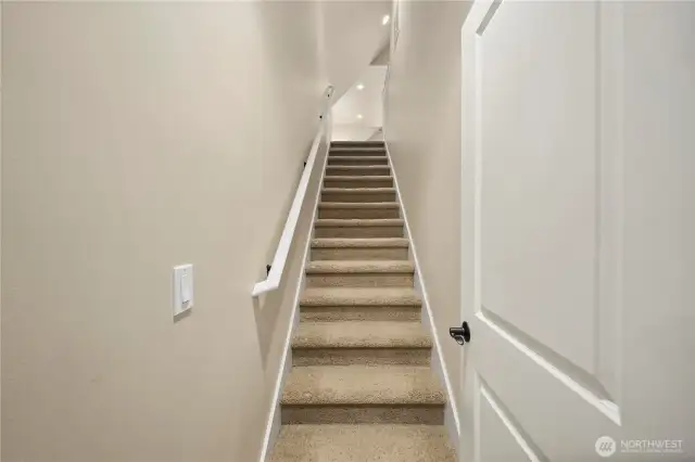 Head upstairs to find a massive bonus room!