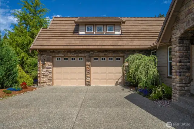 Two car garage + bonus room above!