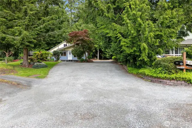 park RV boat and tons of vehicles from your guests.  Home sits back from the road for added privacy