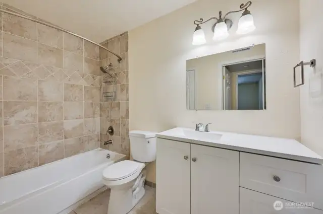 Full Bath with New Vanity & Toilet