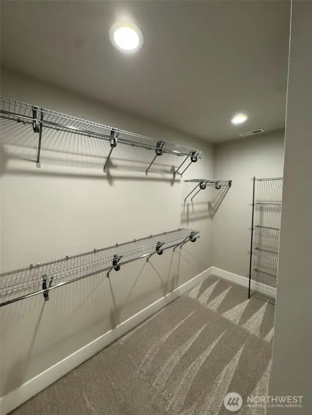 Primary ensuite walk in closet