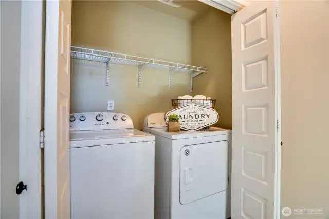 Laundry located upstairs