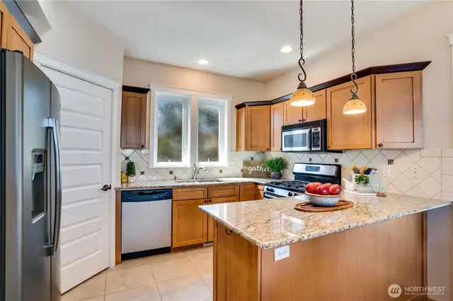 Efficient kitchen with all appliances included.