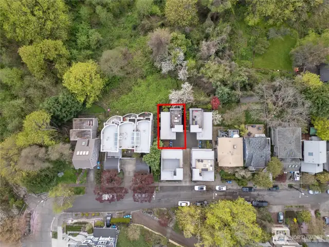 A look from above showing the exclusive property outline.
