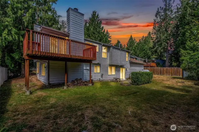 Large backyard with tons of room for outdoor activities.