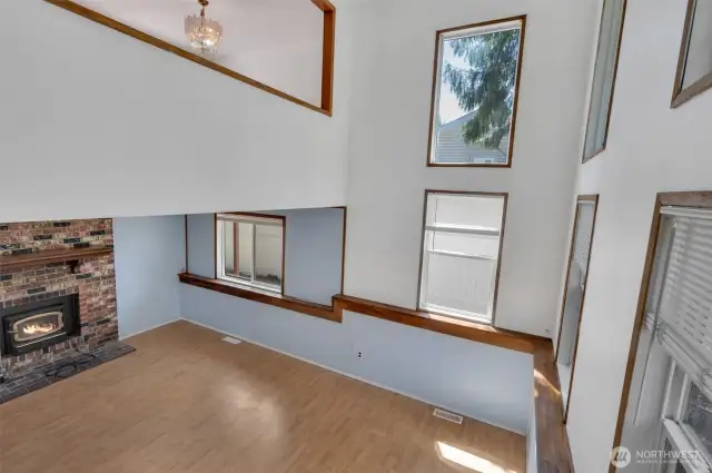 You'll love the openness of this lower-level family room.