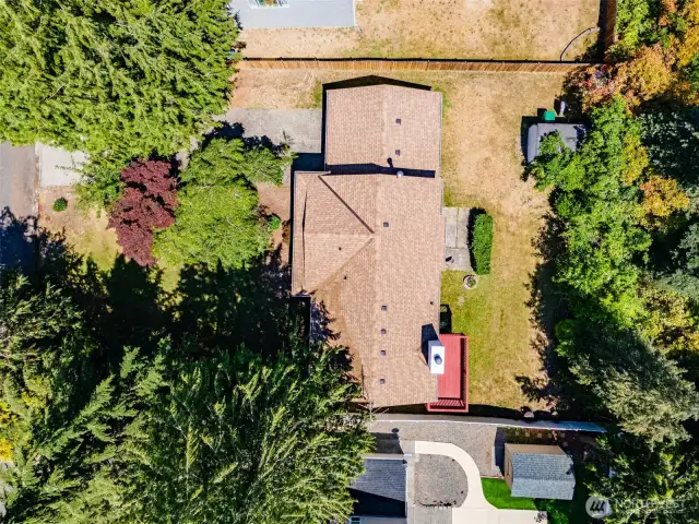 Overhead view of property.