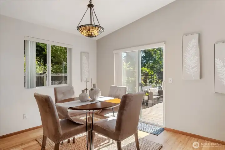 Dining area right off the kitchen and part of the main living area! Perfect.