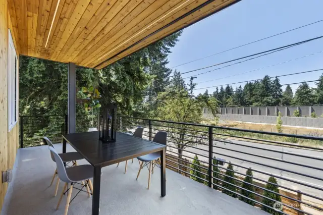 Covered Deck with LED lighting