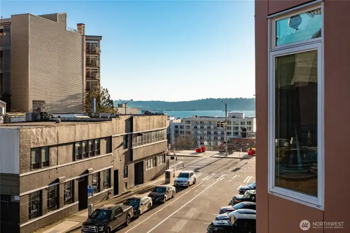 Watch ferries pass by and take in gorgeous sunset colors right from your own home.