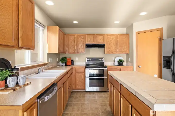 Kitchen with walk-in pantry