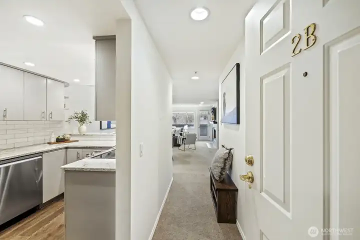 Entrance to your Quiet Condo in the Heart of it all!