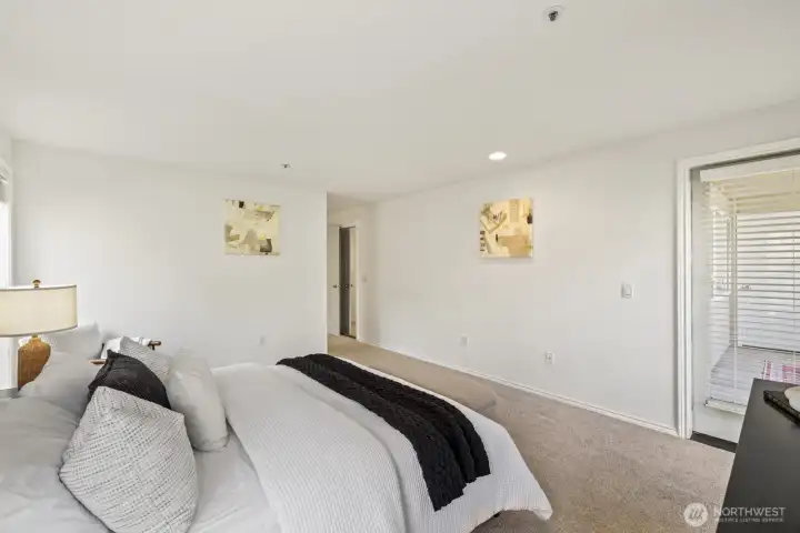 Primary BR with Own Access to Private Balcony for Morning Coffee