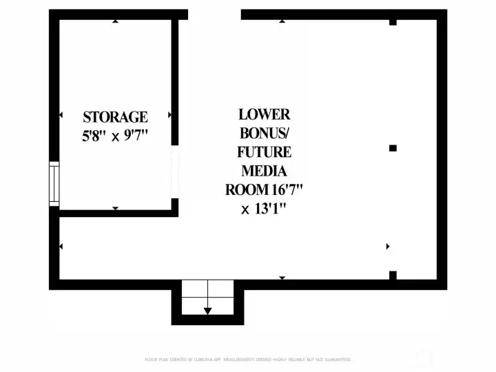 Lower Bonus Room- accessed from garage