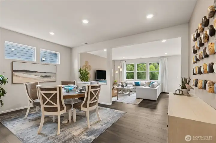 Open dining space perfect for everyday meals or hosting guests.