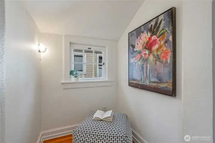 Walk-in closet off of second bedroom upstairs