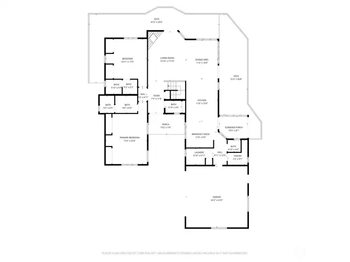 Floorplan of main floor.