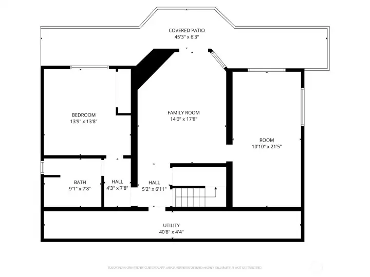 Floorplan of lower level.