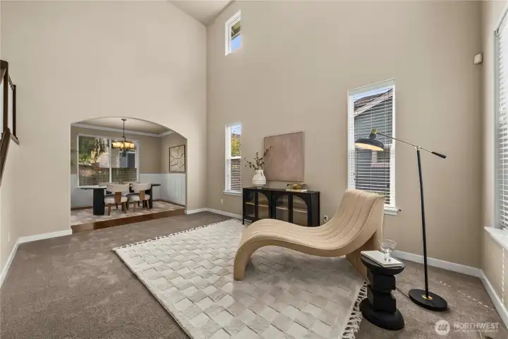 Notice the many windows and curved archways