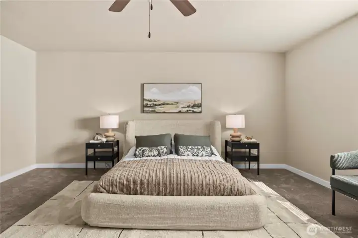 Plenty of room for a King-sized bed