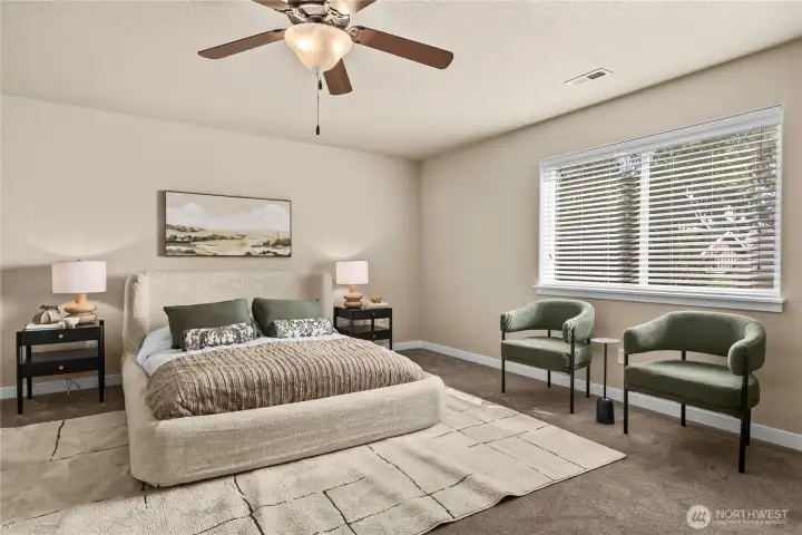 Enjoy views to the back yard