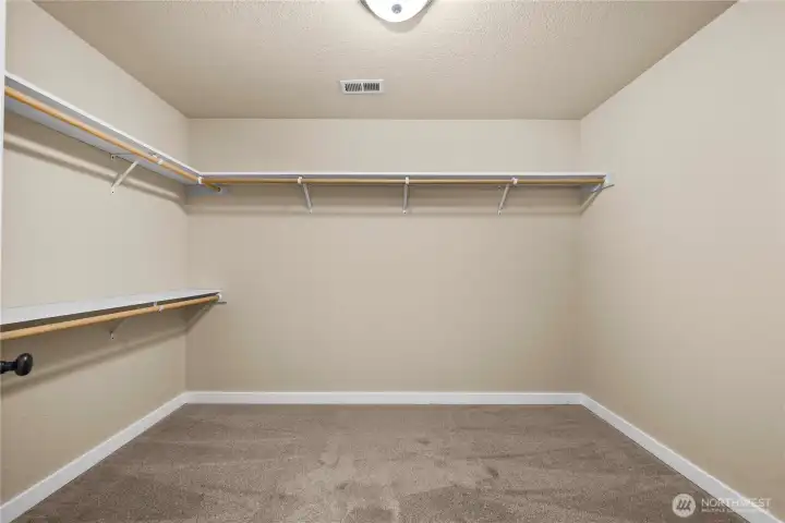 Ample room in this spacious walk-in closet