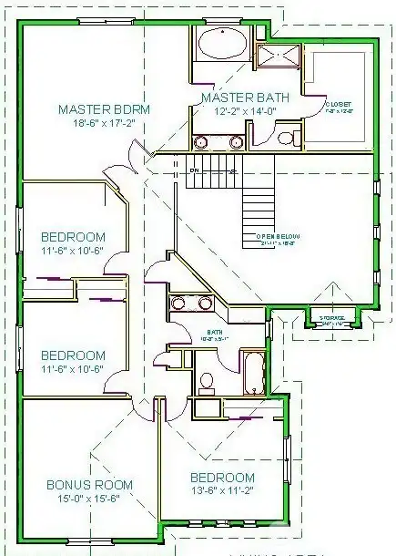 Upstairs floorplan