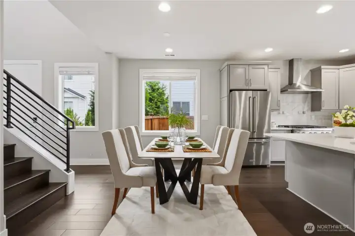 Dining area adjacent to kitchen
