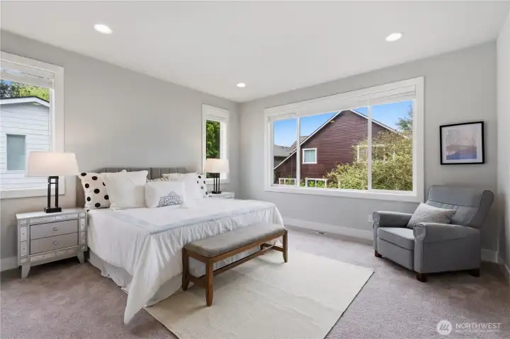 Primary Bedroom with windows allowing natural light