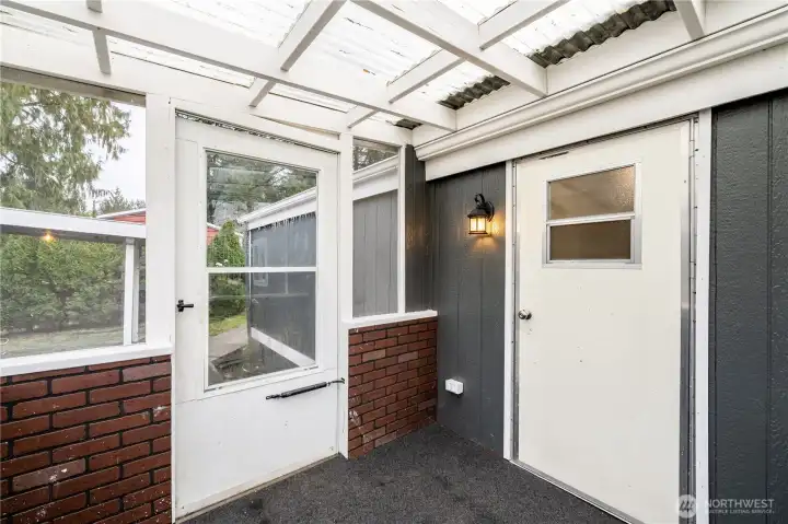 Enclosed Porch off Laundry Room