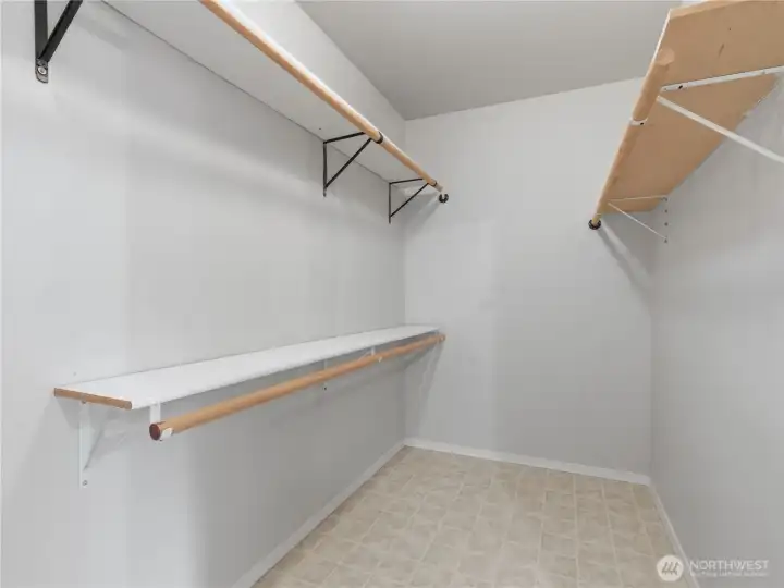 Additional storage space on upper level