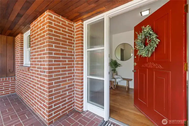 Front Door with patio