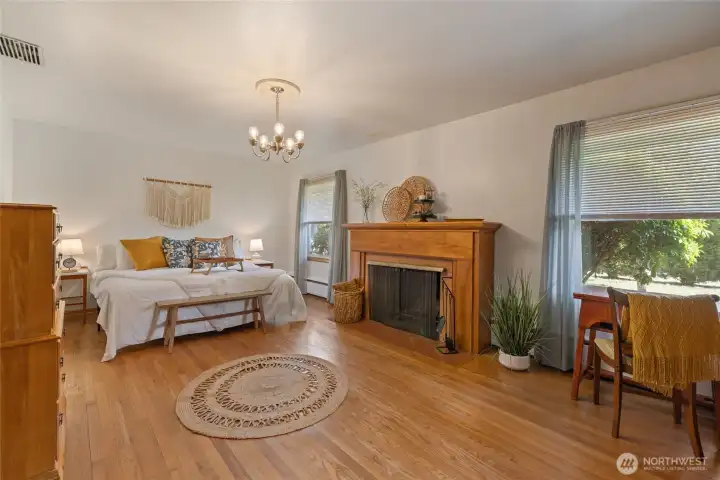 Primary with Wood Burning Fireplace.