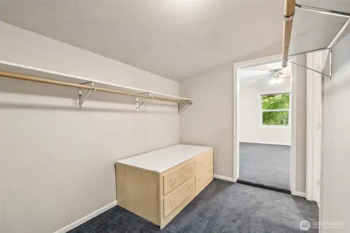 Primary walk in closet Primary walk in closet