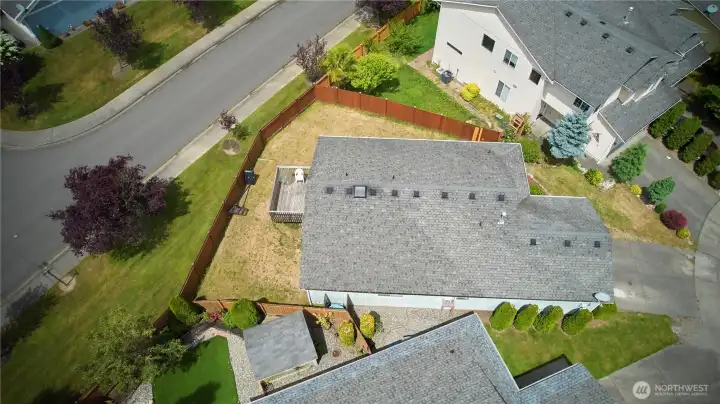 Aerial view of home. Aerial view of home.