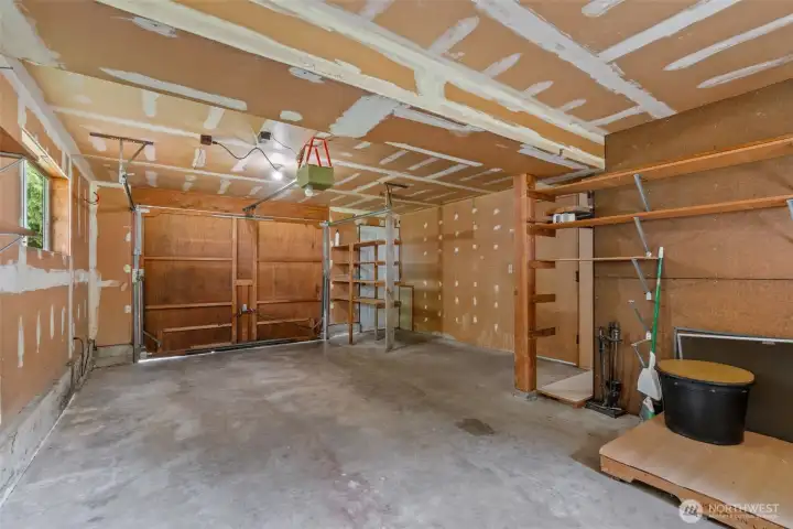 Garage attached to the house.