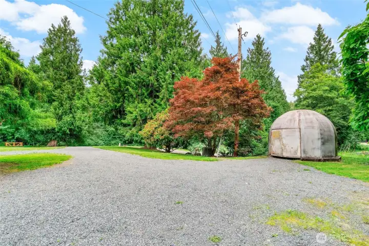 Historic naval turret- turned shed, featured in the Marsyville Globe!