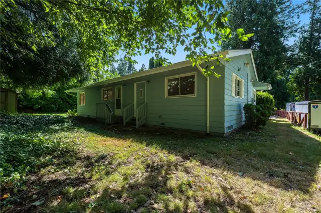 Rear of the home